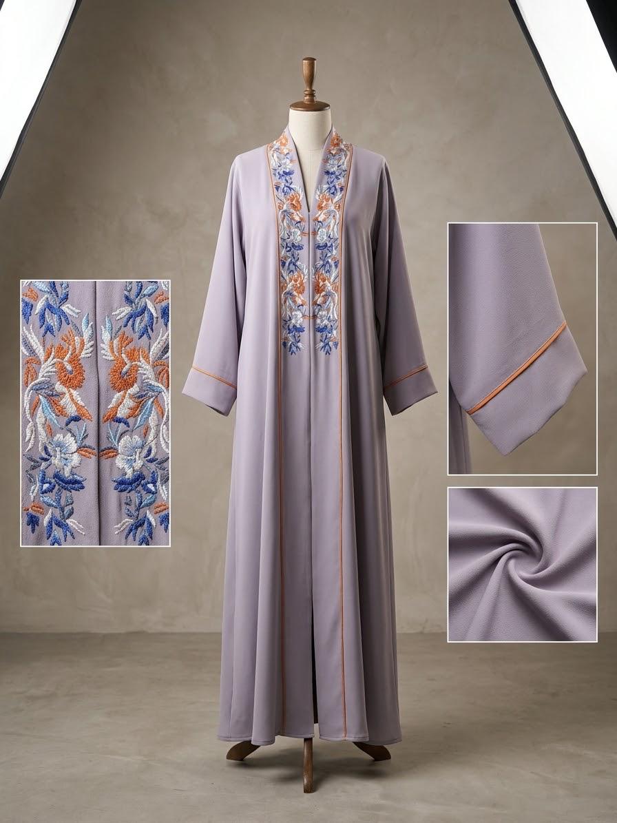 Lavender Floral Abaya